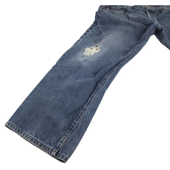 Vintage Levis 501 Jeans Men's 38x34 Straight Leg Button Fly Distressed 90s Denim - Picture 5 of 11